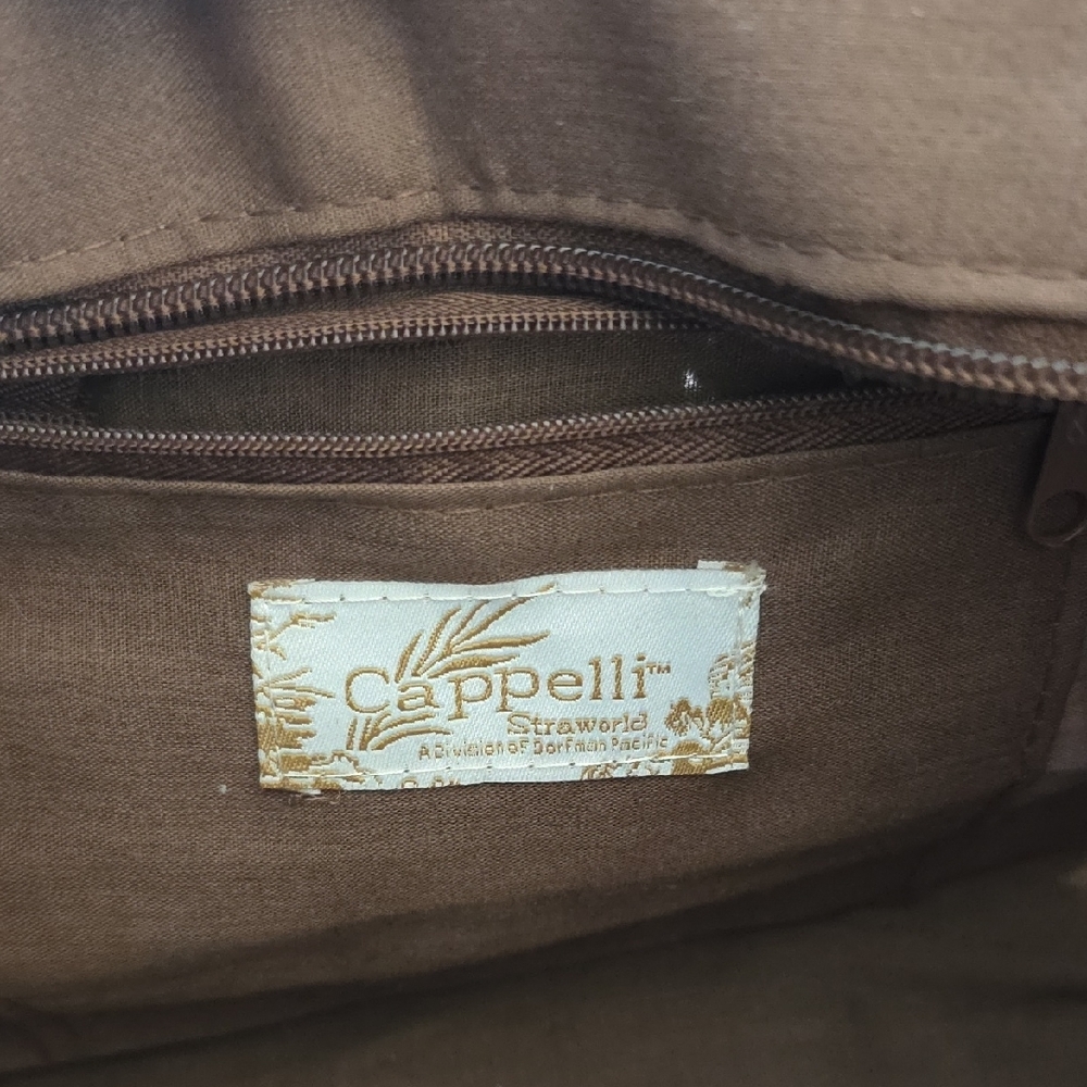 Carppelli Straw world Handcrafted Floral Patterned Purse - Brown and Tan - Picture 2 of 6